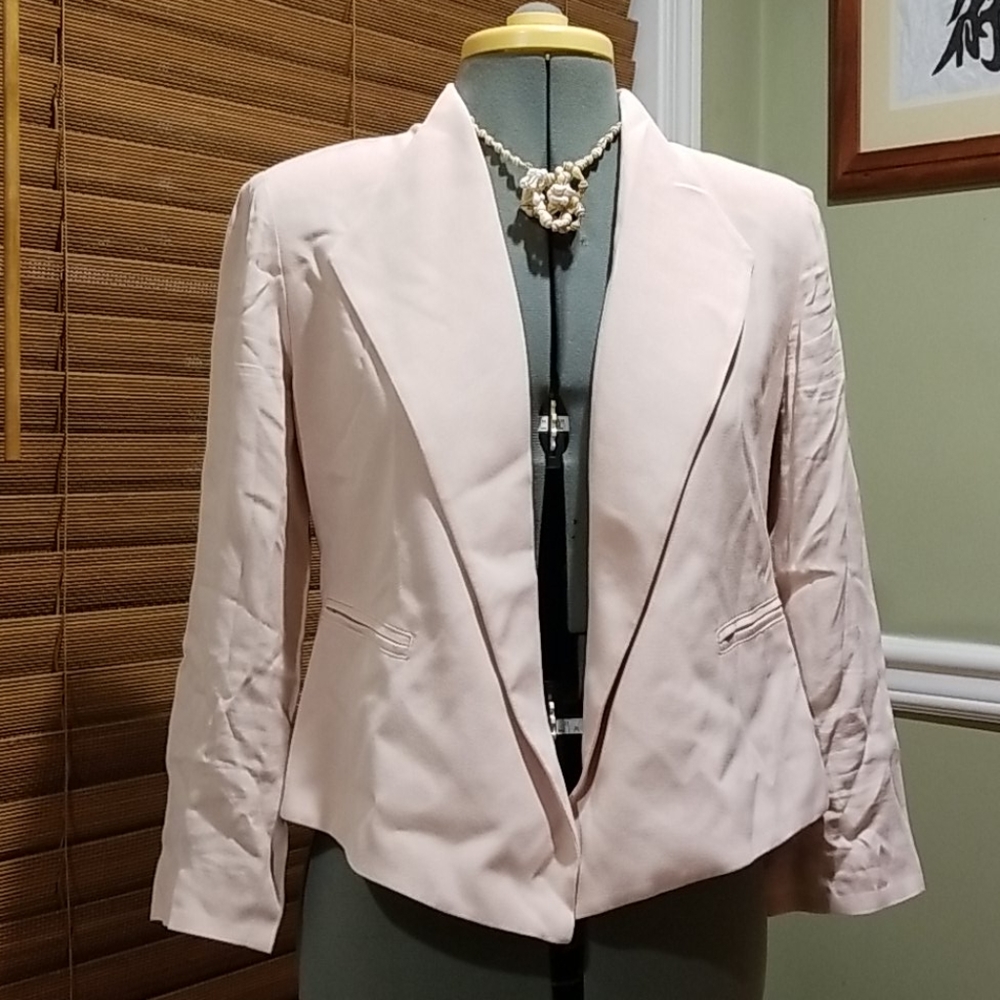 CAbi XS Pale Pink 3/4 Sleeve Jacket